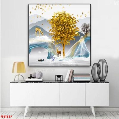 File gốc File tranh bộ hiện đại FT41857 (in 3D) cho trang trí