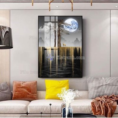 File tranh quảng cáo File tranh hiện đại pha lê gương FT419 (file gốc) chuyên nghiệp