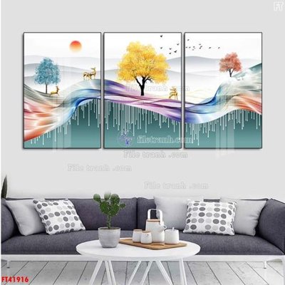 File gốc File tranh bộ hiện đại FT41916 (trang trí) phòng trẻ em