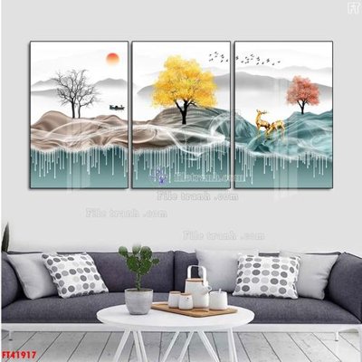 File ảnh gốc File tranh bộ hiện đại FT41917 (chuyên in mica)