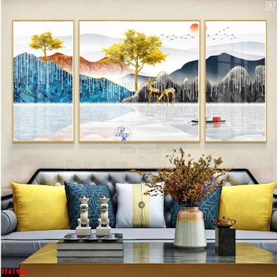 File tranh gốc File tranh bộ hiện đại FT41936 (sắc nét từng chi tiết)