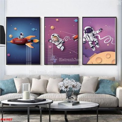 Ảnh gốc File tranh bộ hiện đại FT41957 (độ nét cao) in mica