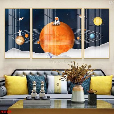 File ảnh File tranh bộ hiện đại FT41959 (gốc) cho trang trí nhà hàng