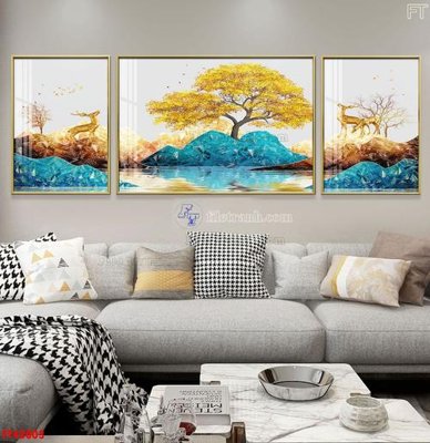 Ảnh gốc File tranh bộ hiện đại FT42003 (độ nét cao) in mica