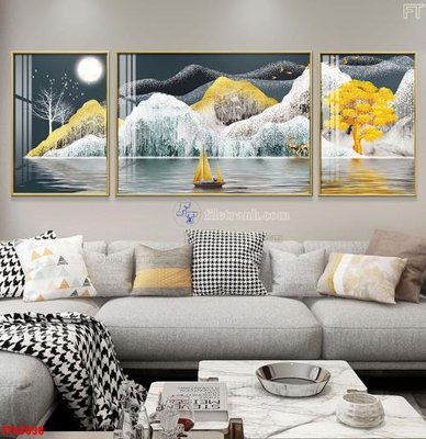 File ảnh File tranh bộ hiện đại FT42038 (gốc) in decal dán tường