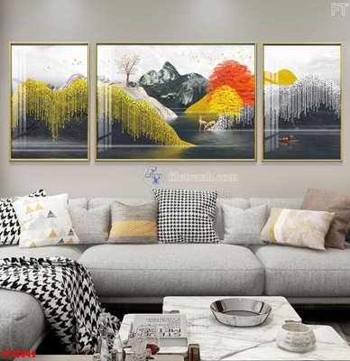 Download file File tranh bộ hiện đại FT42042 (gốc) in mica đèn LED