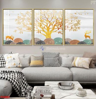 Download file gốc File tranh bộ hiện đại FT42087 (in mica) trang trí