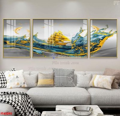 Tải file File tranh bộ hiện đại FT42095 (gốc) để in ấn ngay