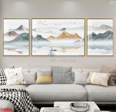 File tranh File tranh bộ hiện đại FT42098 (gốc) phong cách tối giản