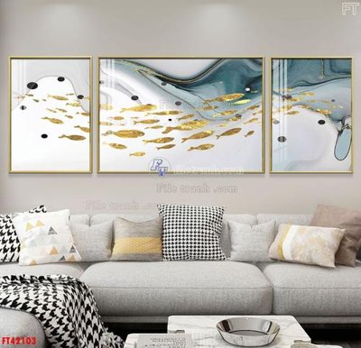 File in trần File tranh bộ hiện đại FT42103 (file gốc) phong thủy