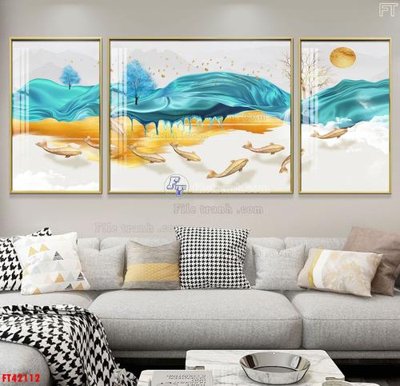 Hình ảnh gốc File tranh bộ hiện đại FT42112 (để in khổ lớn)