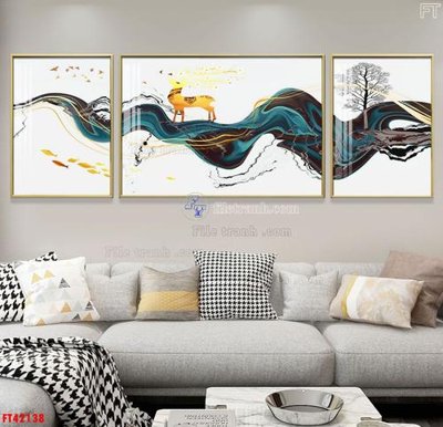 File tranh gốc File tranh bộ hiện đại FT42138 chủ đề hiện đại