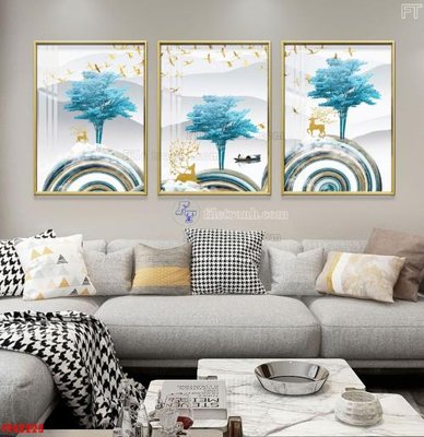 File tranh File tranh bộ hiện đại FT42223 (bản gốc) treo quán cafe