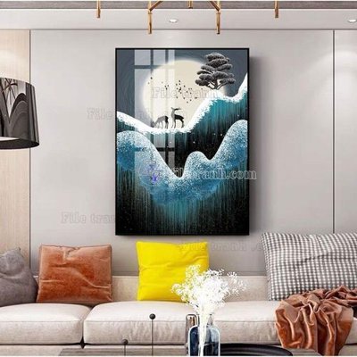 Tải file File tranh hiện đại pha lê gương FT423 (PSD) cho in ấn quảng cáo