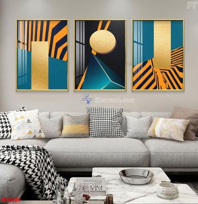 File gốc File tranh bộ hiện đại FT42309 (in lụa) tranh phong thủy