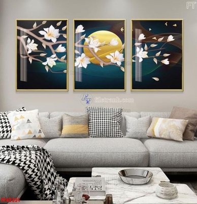 File gốc File tranh bộ hiện đại FT42331 (in lụa) tranh mã đáo