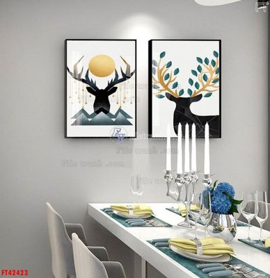 File gốc File tranh bộ hiện đại FT42423 (trang trí) phòng trẻ em