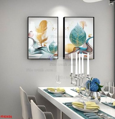 File PSD File tranh bộ hiện đại FT42426 (gốc) cho in quảng cáo