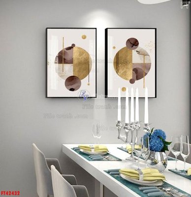 File ảnh File tranh bộ hiện đại FT42432 (gốc) in quảng cáo ngoài trời