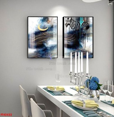 File in trần File tranh bộ hiện đại FT42433 (bản gốc) trời sao