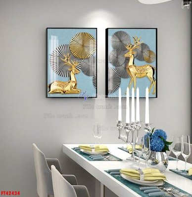 Download file gốc File tranh bộ hiện đại FT42434 (in mica) 3D