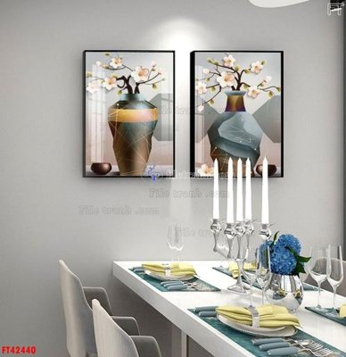 File in trần File tranh bộ hiện đại FT42440 (bản gốc) đại dương