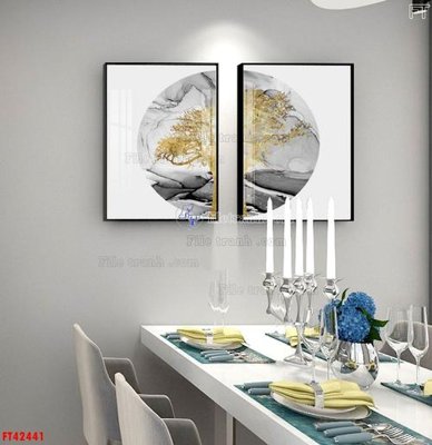 File gốc File tranh bộ hiện đại FT42441 (cho in ấn) độc quyền