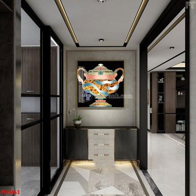 File in trần File tranh bộ hiện đại FT42463 (file gốc) xuyên sáng