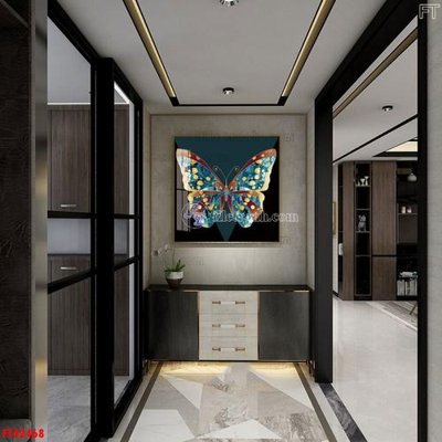 File in trần File tranh bộ hiện đại FT42468 (file gốc) xuyên sáng