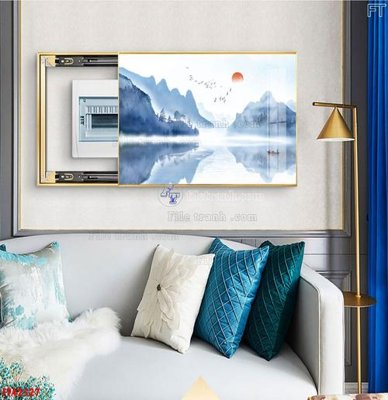 Ảnh gốc File tranh bộ hiện đại FT42527 (nét căng) in mica