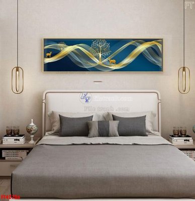 Download file gốc File tranh bộ hiện đại FT42706 (in lụa) hoa lá