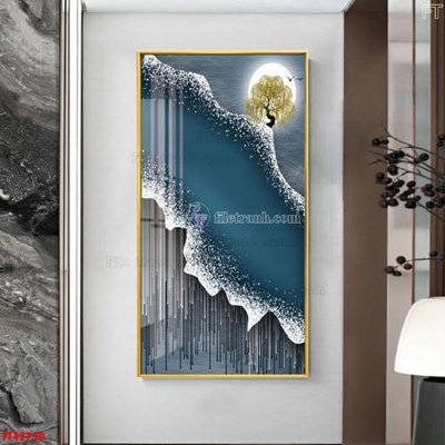Ảnh gốc File tranh bộ hiện đại FT42750 (độ nét cao) in tráng gương