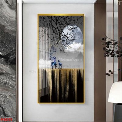 Hình ảnh file gốc in trần nhà File tranh bộ hiện đại FT42773