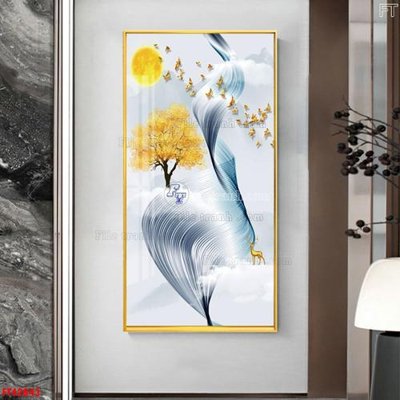 File gốc File tranh bộ hiện đại FT42843 (in tráng gương) sang trọng