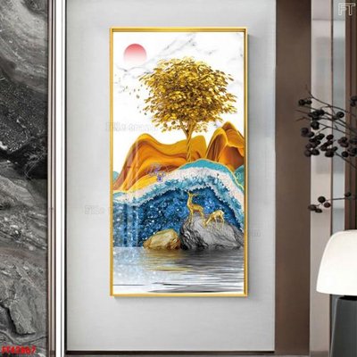 File in trần File tranh bộ hiện đại FT42867 (bản gốc) phong cảnh