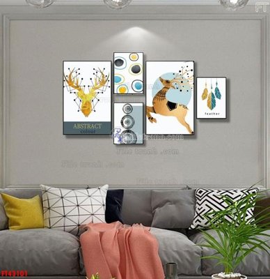 File in ấn File tranh bộ hiện đại FT43101 (bản gốc) cao cấp