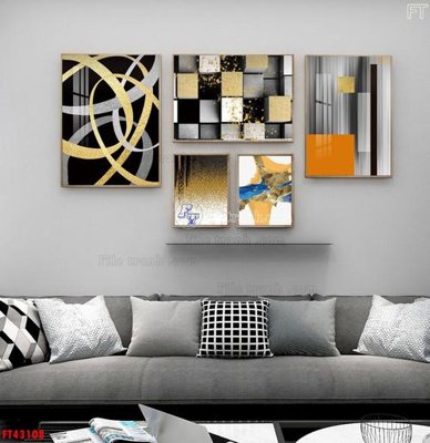 File gốc File tranh bộ hiện đại FT43108 (in ấn) không giới hạn