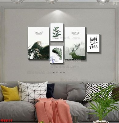 File PSD File tranh bộ hiện đại FT43117 (chất lượng in ấn)