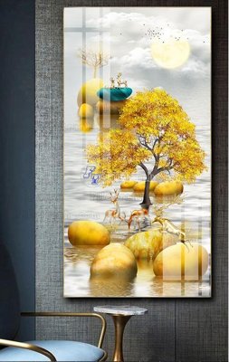 Tải file gốc in lụa File tranh hiện đại pha lê gương FT439 siêu nét