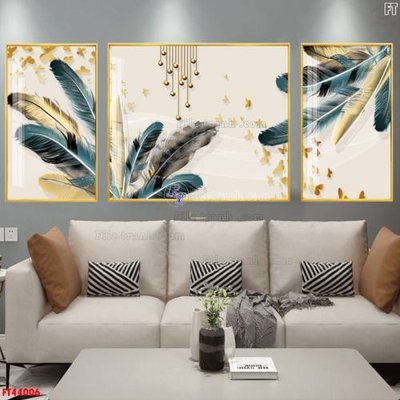 File gốc File tranh bộ hiện đại FT44006 (in mica) làm quà tặng