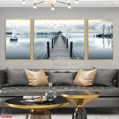 Tải file File tranh bộ hiện đại FT44060 (ảnh gốc) in tráng gương