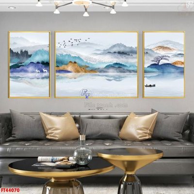 File gốc File tranh bộ hiện đại FT44070 (chủ đề hiện đại) trang trí