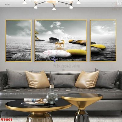 File in trần File tranh bộ hiện đại FT44076 (file gốc) xuyên sáng