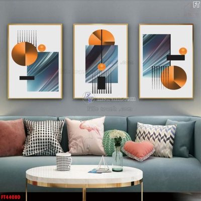 File gốc File tranh bộ hiện đại FT44080 (in ấn) màu sắc trung thực