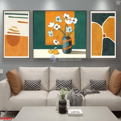 File gốc File tranh bộ hiện đại FT44092 (ảnh rõ nét) để in