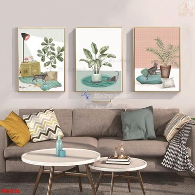 File ảnh File tranh bộ hiện đại FT44150 (gốc) dùng in Pano