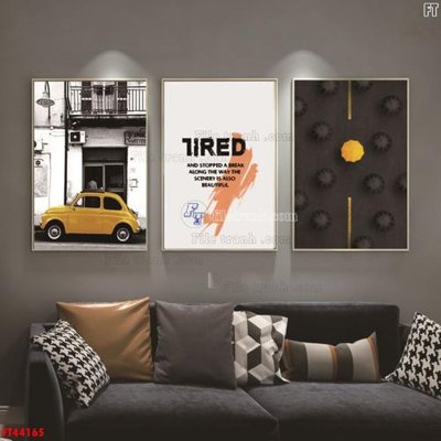 File in mica File tranh bộ hiện đại FT44165 (bản gốc) làm vách ngăn