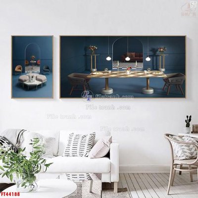 File gốc File tranh bộ hiện đại FT44188 (AI/EPS) cho in ấn