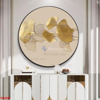 Tải file File tranh bộ hiện đại FT44240 (gốc) chủ đề hoa sen