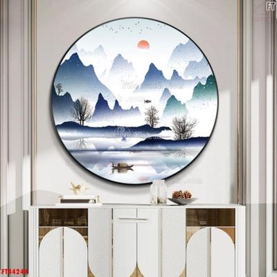 File in mica File tranh bộ hiện đại FT44244 (bản gốc) làm vách ngăn